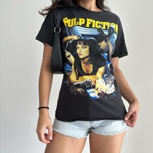 Pulp Fiction T shirt Medium Movie Poster Promo Tee Movie Uma Thurman 100% Cotton